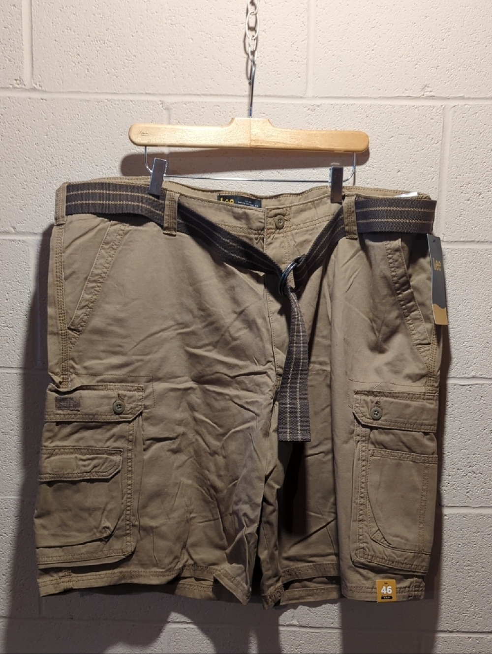 Lee Bourbon Cargo Shorts with Woven Belt